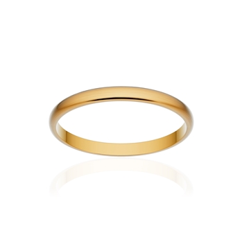 Alliance classique demi jonc or 375 jaune brossé 2 mm