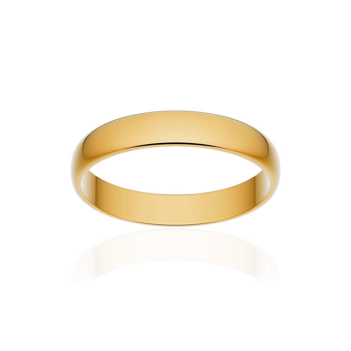 Alliance classique demi jonc or 375 jaune poli 3,5 mm