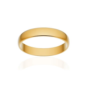 Alliance classique demi jonc or 375 jaune poli 3,5 mm