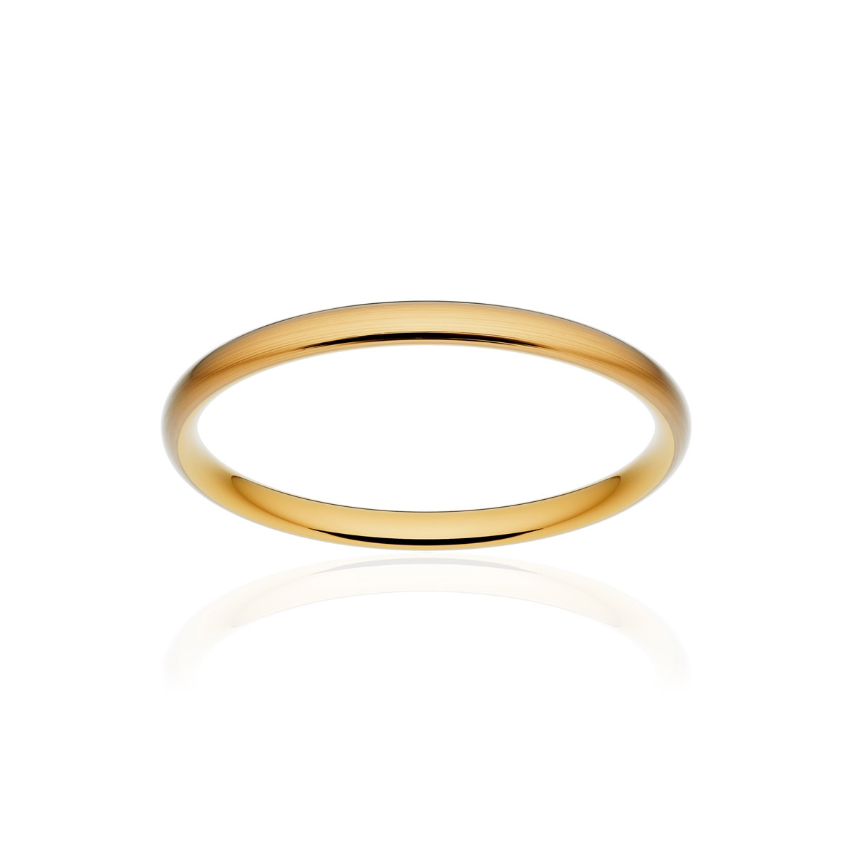 Alliance classique demi jonc confort or 375 jaune brossé 2 mm