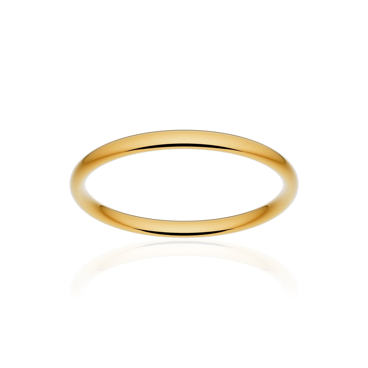 Alliance classique demi jonc confort or 375 jaune poli 2 mm
