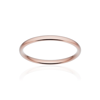 Alliance classique demi jonc confort or 750 rose brossé 2 mm