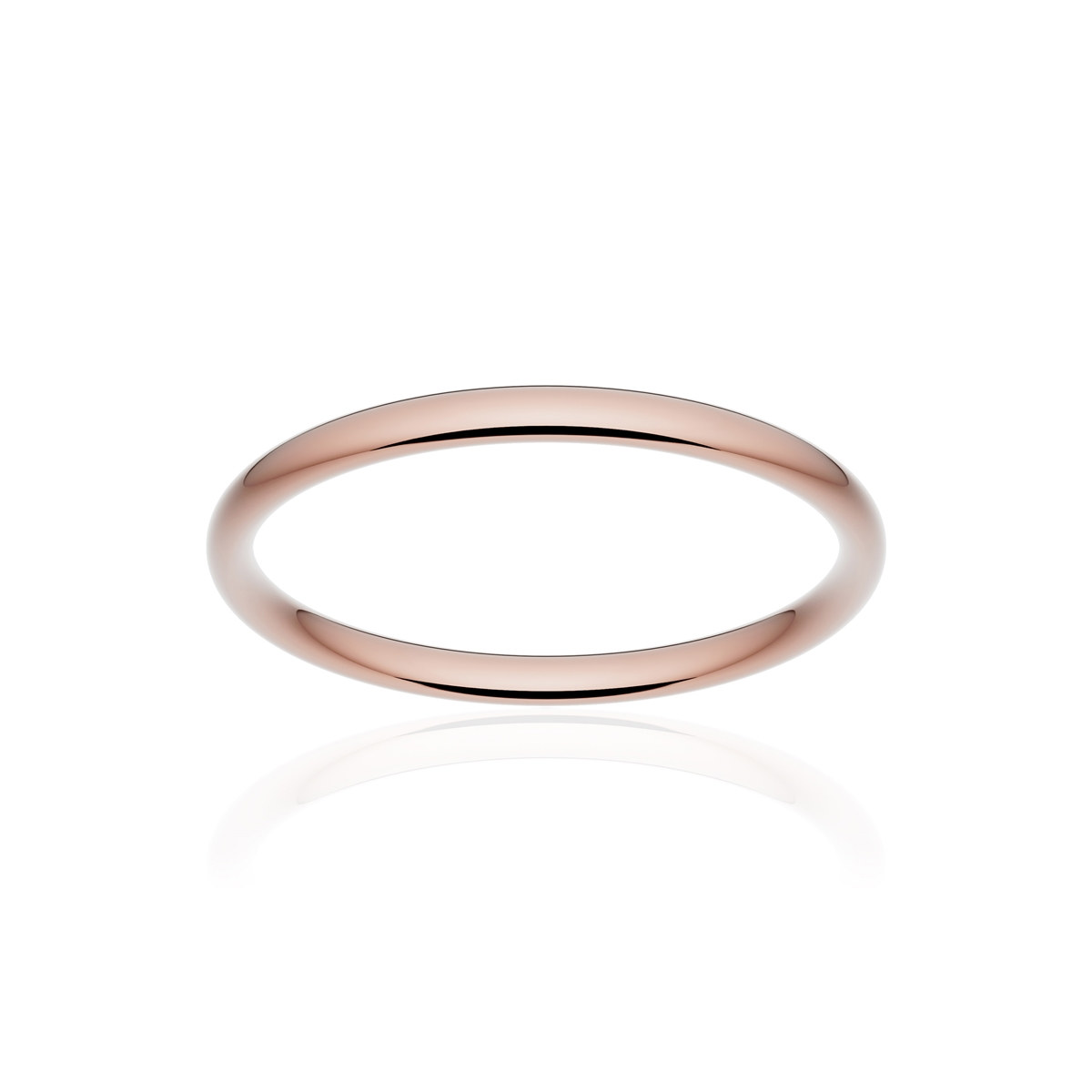 Alliance classique demi jonc confort or 750 rose poli 2 mm