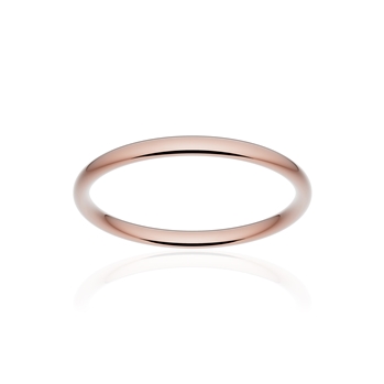 Alliance classique demi jonc confort or 750 rose poli 2 mm