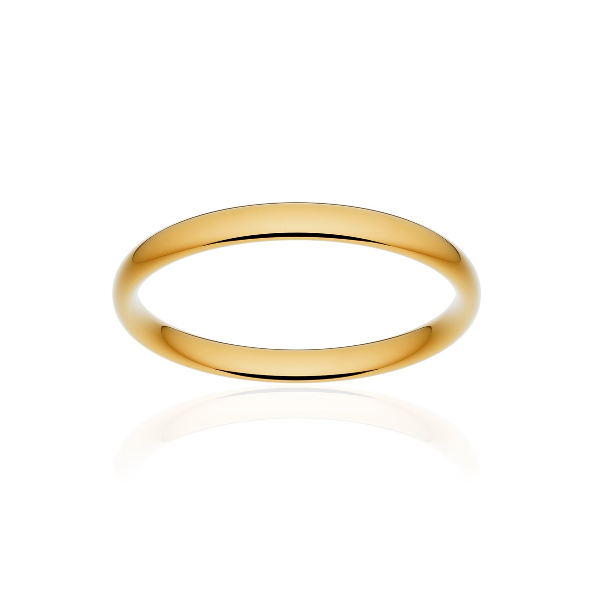 Alliance classique demi jonc confort or 750 jaune poli 2,5 mm
