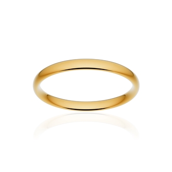 Alliance classique demi jonc confort or 750 jaune poli 2,5 mm