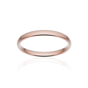 Alliance classique demi jonc confort or 750 rose poli 2,5 mm