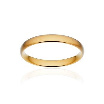 Alliance classique demi jonc confort or 375 jaune brossé 3 mm
