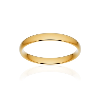 Alliance classique demi jonc confort or 750 jaune poli 3 mm
