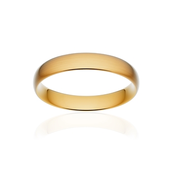 Alliance classique demi jonc confort or 750 jaune brossé 4 mm