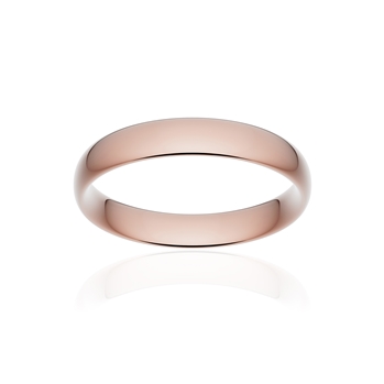 Alliance classique demi jonc confort or 750 rose poli 4 mm