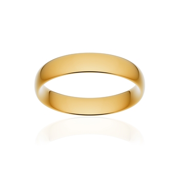 Alliance classique demi jonc confort or 750 jaune poli 4,5 mm
