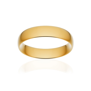Alliance classique demi jonc confort or 750 jaune poli 5 mm
