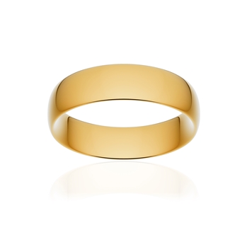 Alliance classique demi jonc confort or 750 jaune poli 6 mm