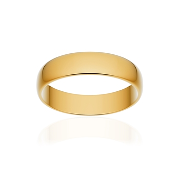 Alliance classique demi jonc or 375 jaune poli 4,5 mm