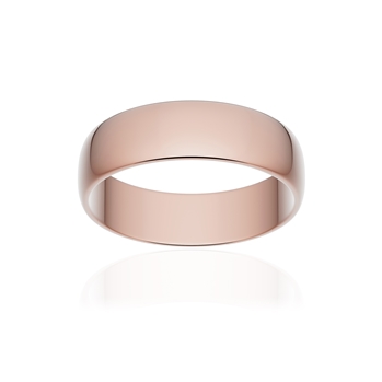 Alliance classique demi jonc or 750 rose poli 5,5 mm