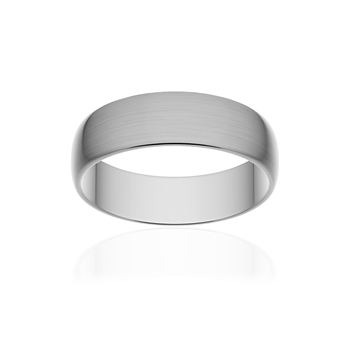 Alliance classique demi jonc or 750 blanc brossé 5,5 mm