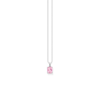 Ketting THOMASS ABO zilver 925 roze zirkonia