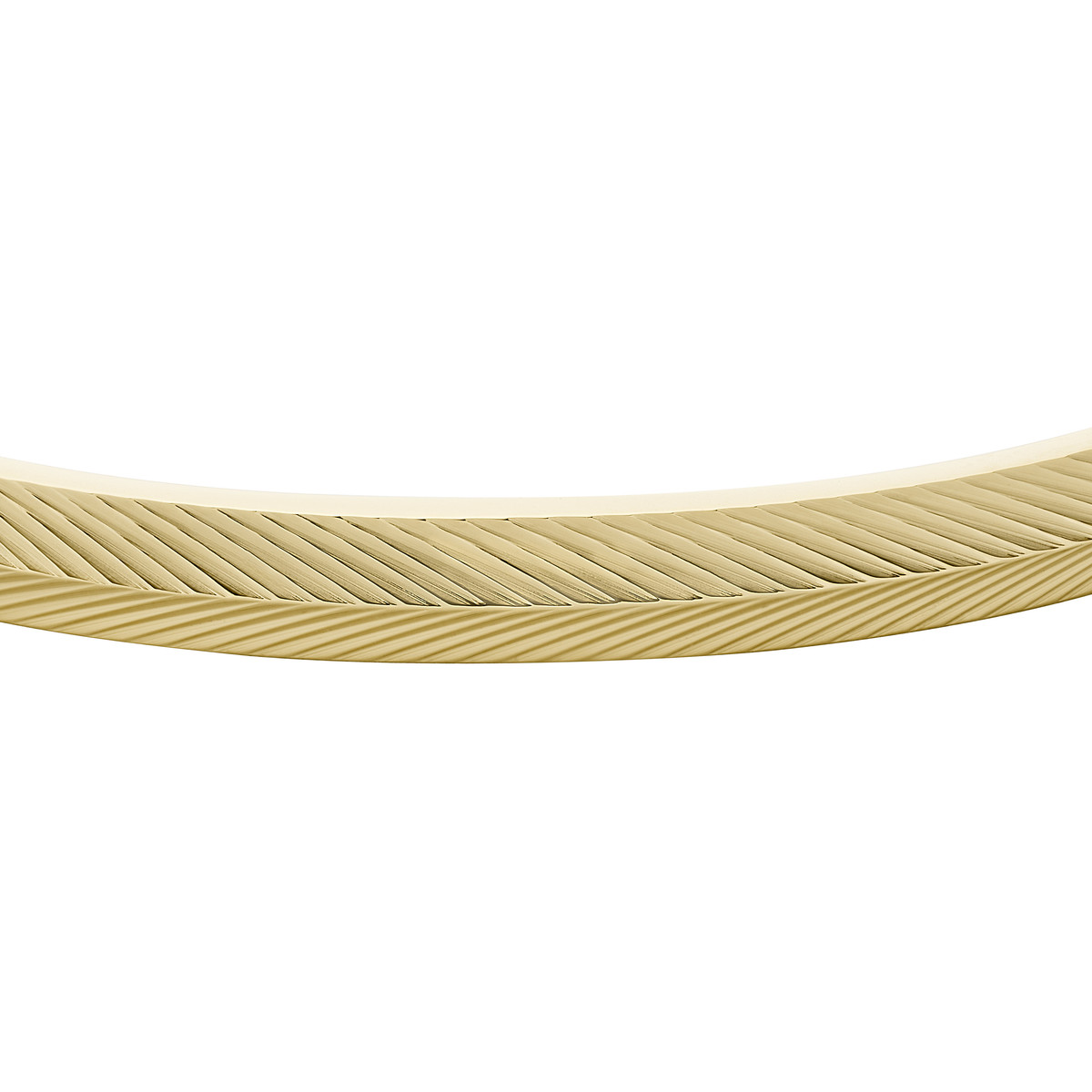 Bracelet FOSSIL acier doré inoxydable rigide - vue D1