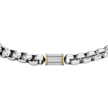 Bracelet FOSSIL acier inoxydable bicolore 19,5 cm