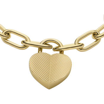 Bracelet FOSSIL Harlow Hearts acier inoxydable doré