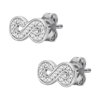 Boucles d'oreilles FOSSIL argent 925 infini et zirconias