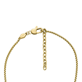 Collier FOSSIL acier inoxydable doré croix 55 cm
