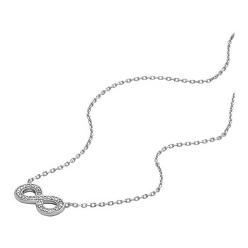 Collier FOSSIL argent 925 infini zirconias 45 cm