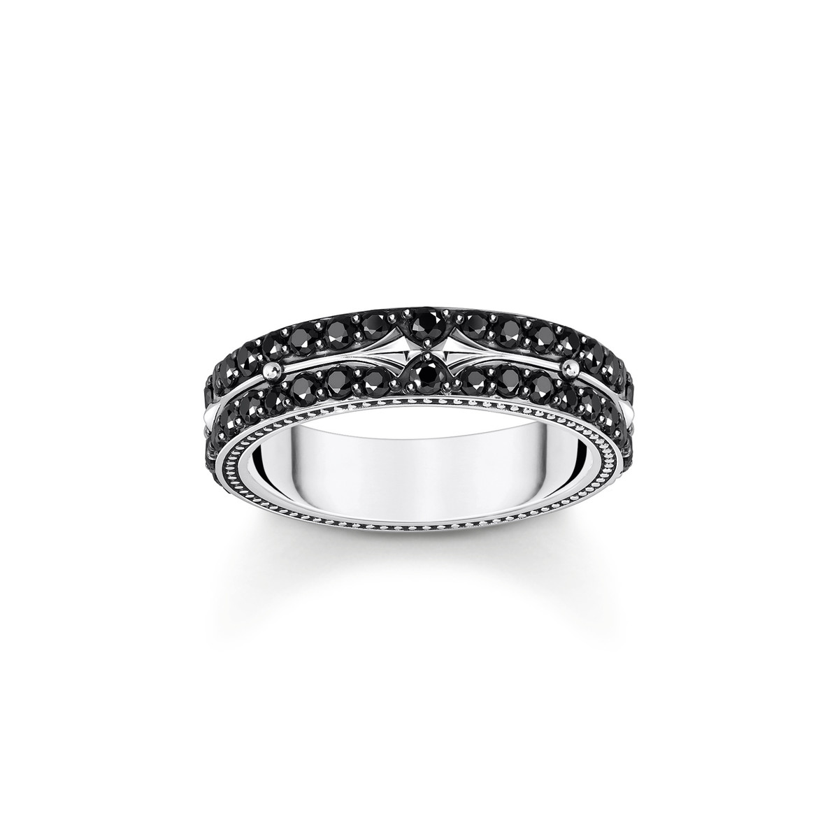 Bague THOMAS SABO rebellious glam argent 925 zirconia noir