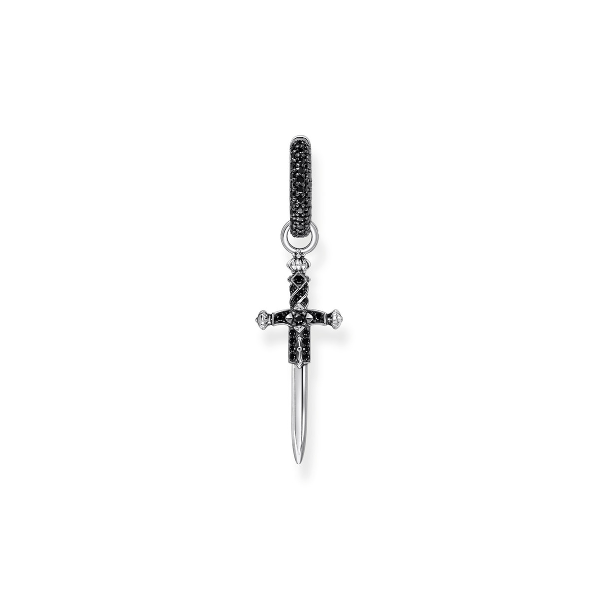Boucles d'oreille THOMAS SABO Rebellious Glam épée argent 925 zirconia noir