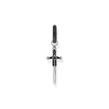 Boucles d'oreille THOMAS SABO Rebellious Glam épée argent 925 zirconia noir