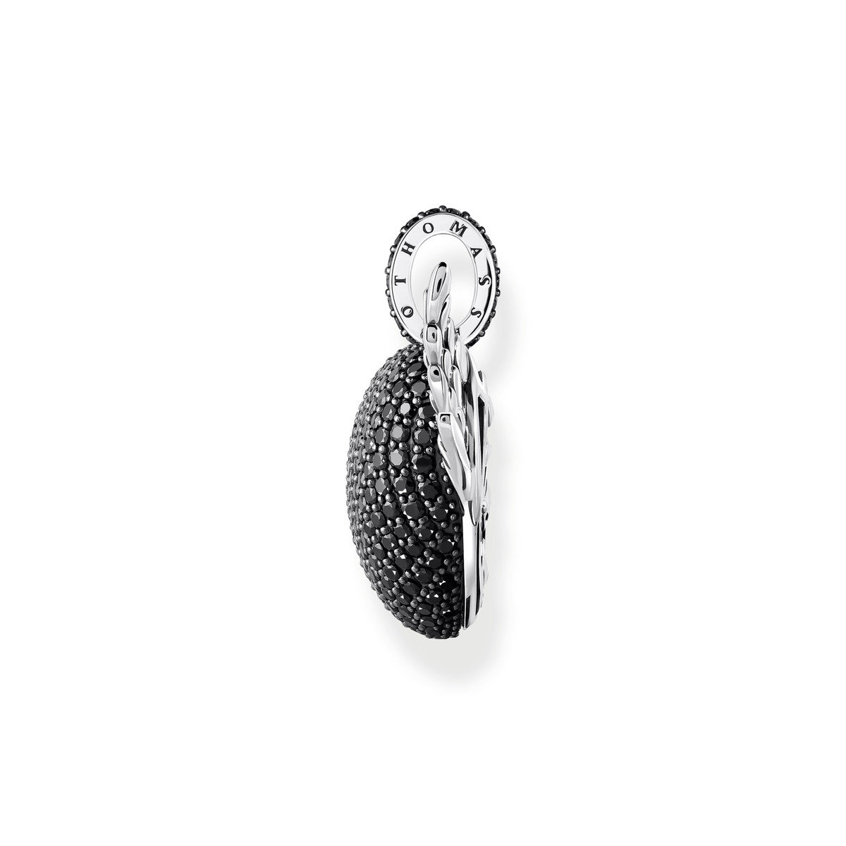 Pendentif THOMAS SABO REBELLIOUS GLAM coeur avec ailes argent 925 zirconia noir - vue 2
