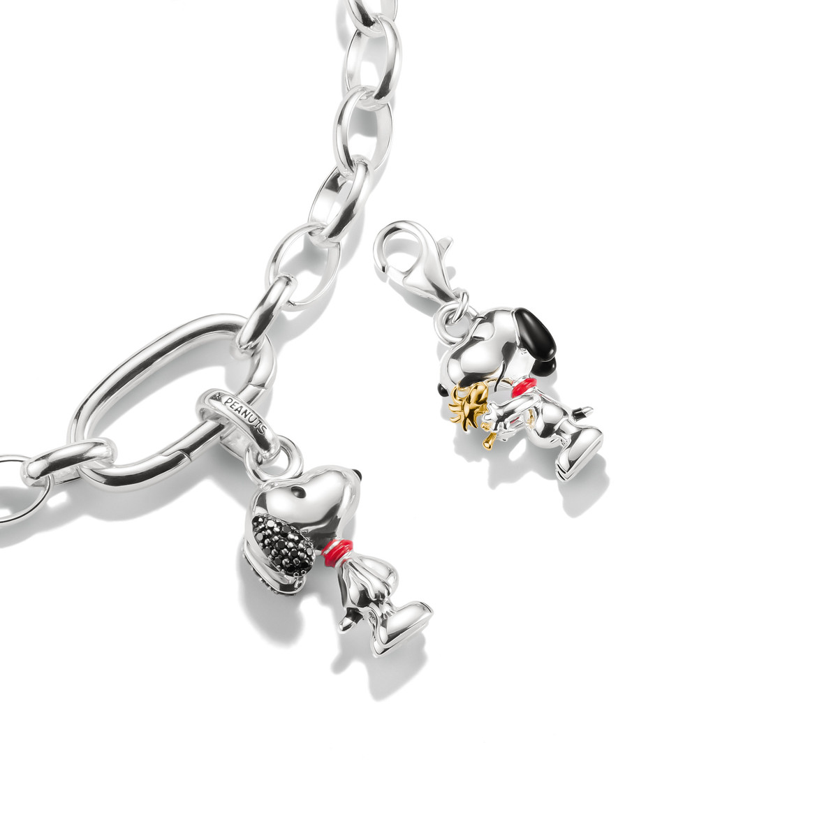 Charm's THOMAS SABO X PEANUTS Snoopy Pavé argent 925 zirconia noir - vue D1