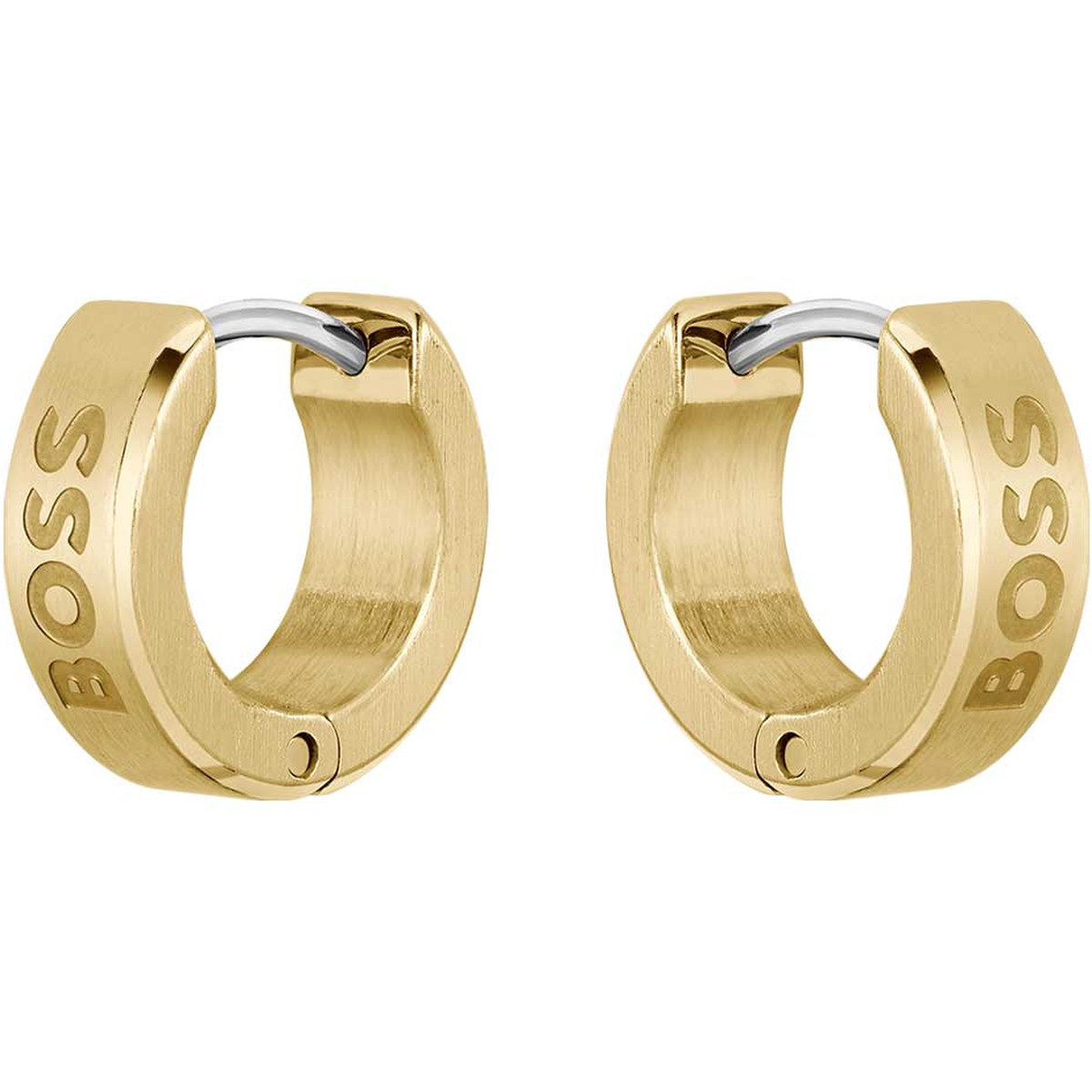 Boucles d'oreille BOSS acier doré