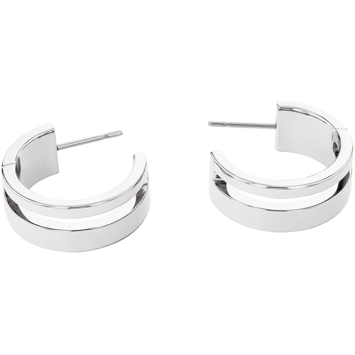 Boucles d'oreilles acier - vue 3