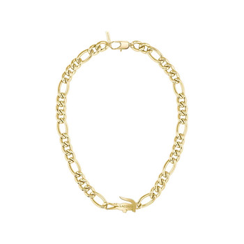 Steel necklace golden yellow 51cm