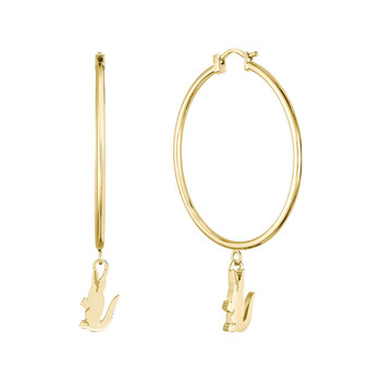 Boucles d'oreille acier doré jaune