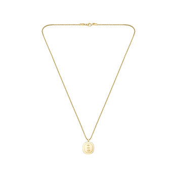 Collier acier doré jaune 56cm