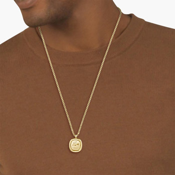 Collier acier doré jaune 56cm