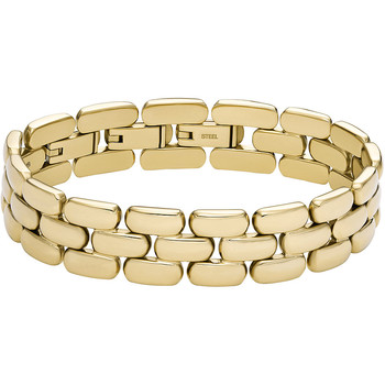 Bracelet FOSSIL Arden acier inoxydable doré jaune Longueur 19 cm
