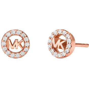 MICHAEL KORS zilver verguld roos zirkoonoxide oorbellen