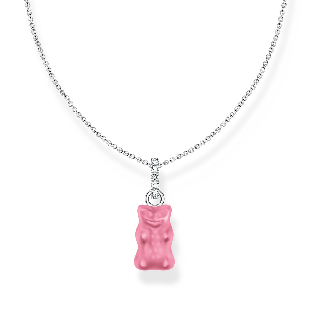 Collier THOMAS SABO Haribo rose argent et zirconium longueur 45 cm
