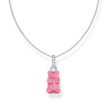 THOMAS SABO Haribo roze zilver en zirkonia ketting lengte 45 cm