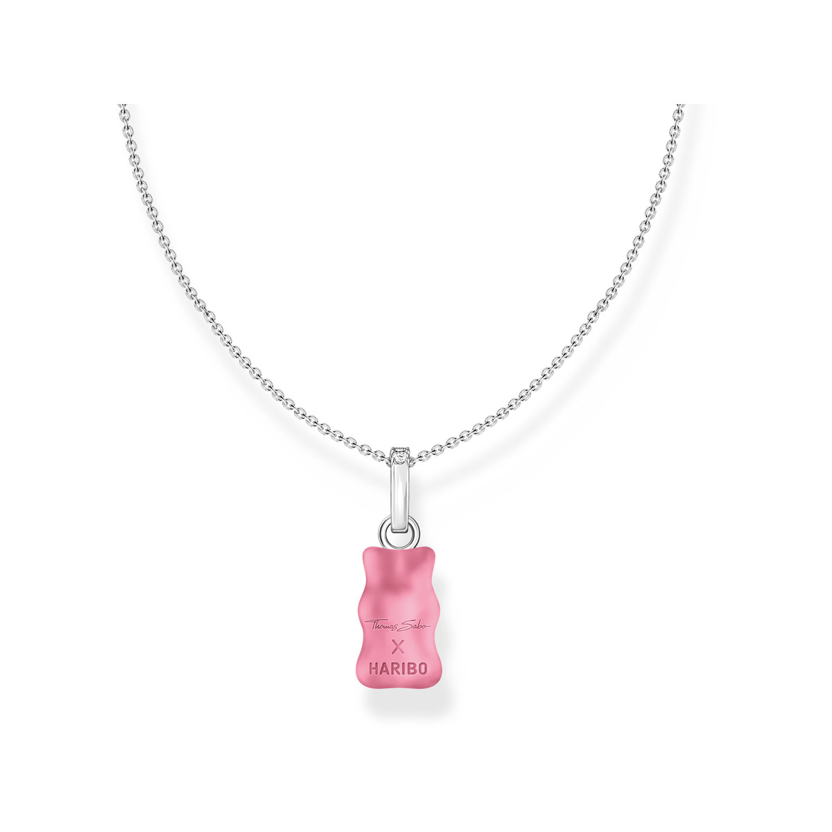 Collier THOMAS SABO Haribo rose argent et zirconium longueur 45 cm - vue 3