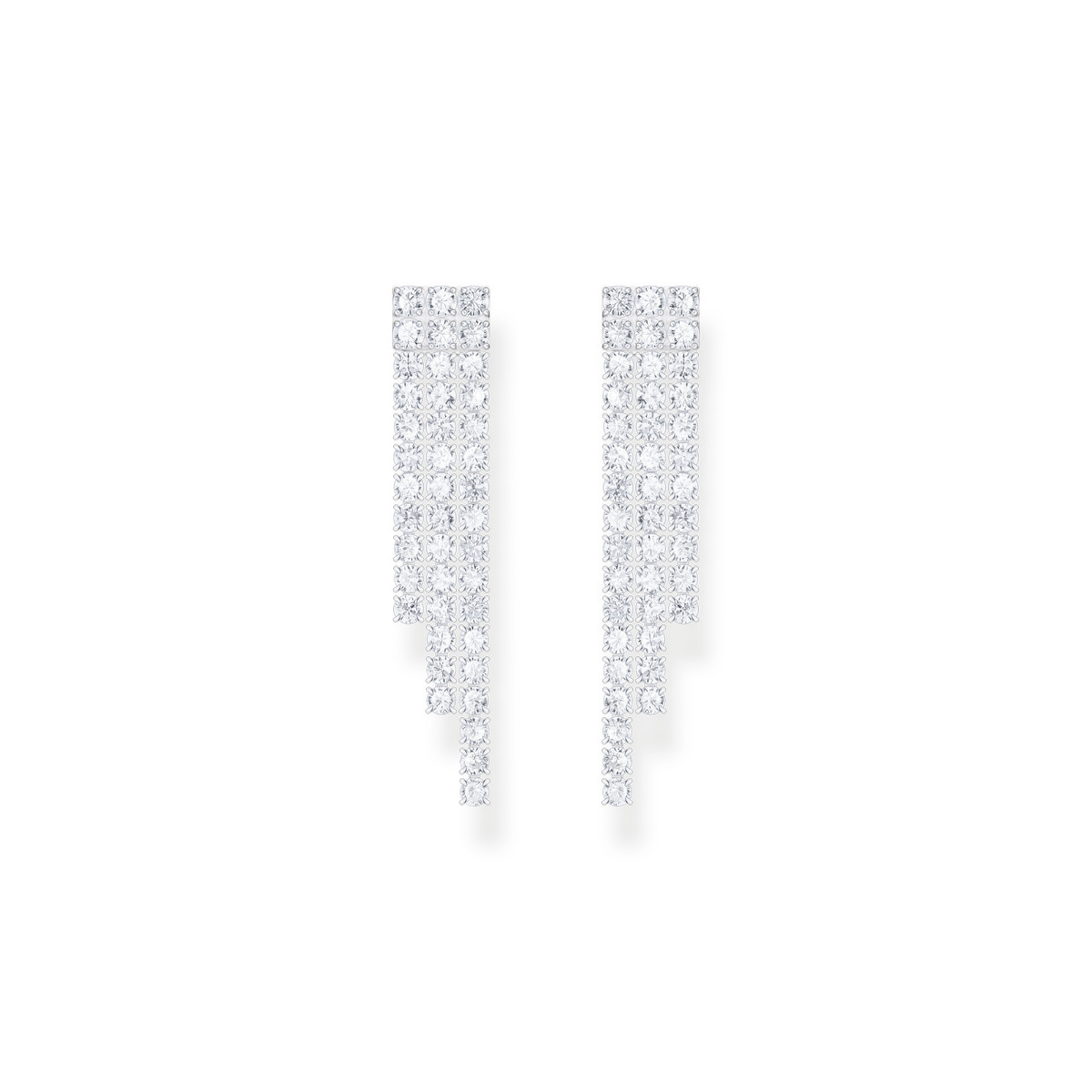 Boucles d'oreilles argent gris - vue 2