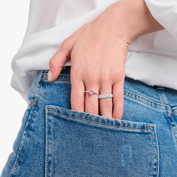 Bague argent gris