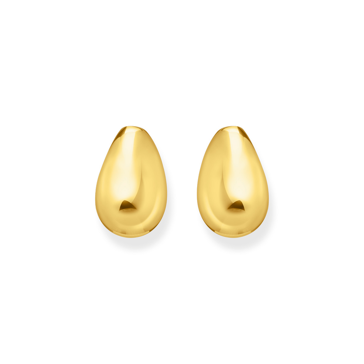 Boucles d'oreilles THOMAS SABO goutte argent doré jaune - vue 2