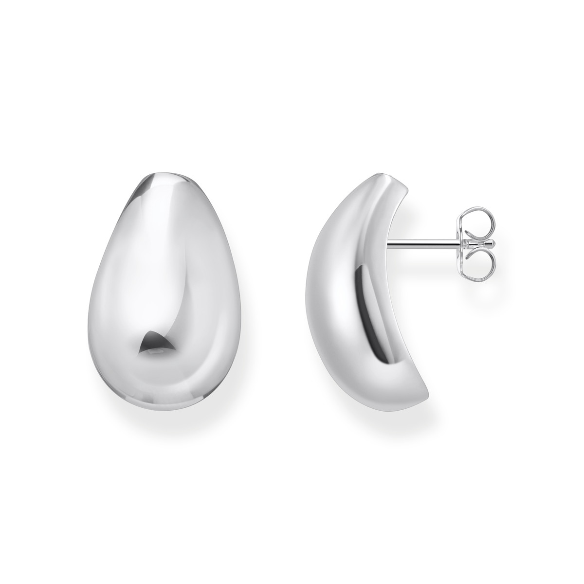 Boucles d'oreilles argent gris