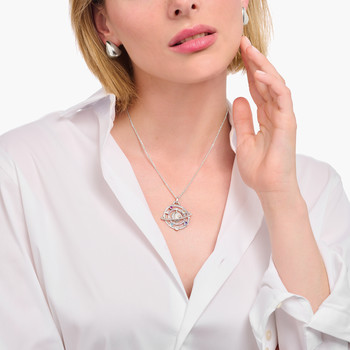 Pendentif argent gris