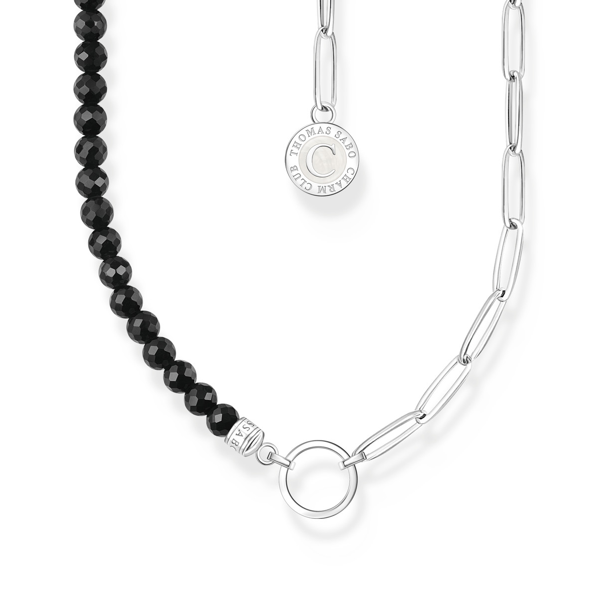 Collier argent gris